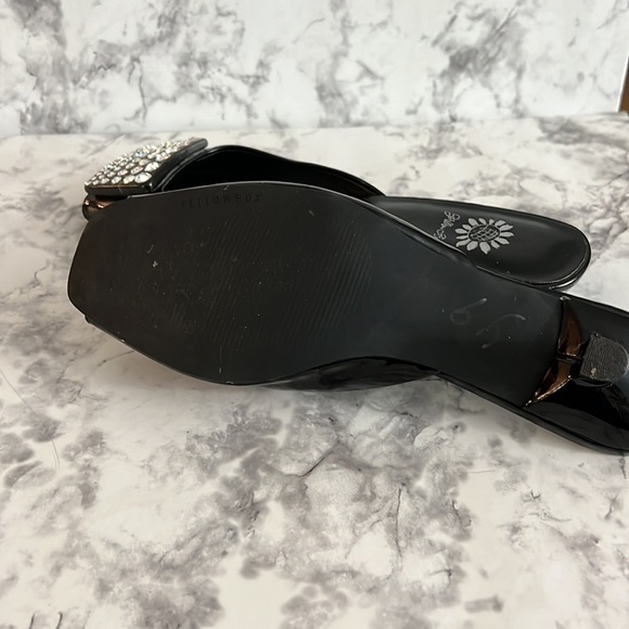 Yelllow Box Black Shiny Rhinestone Slip On Shoes size 6 - Picture 9 of 12